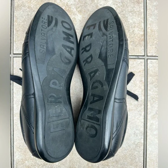Salvatore Ferragamo Men's Low Cut Leather Sneaker Shoes